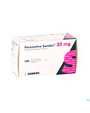 Paroxetine 30 mg sandoz comp 100 x 30 mg