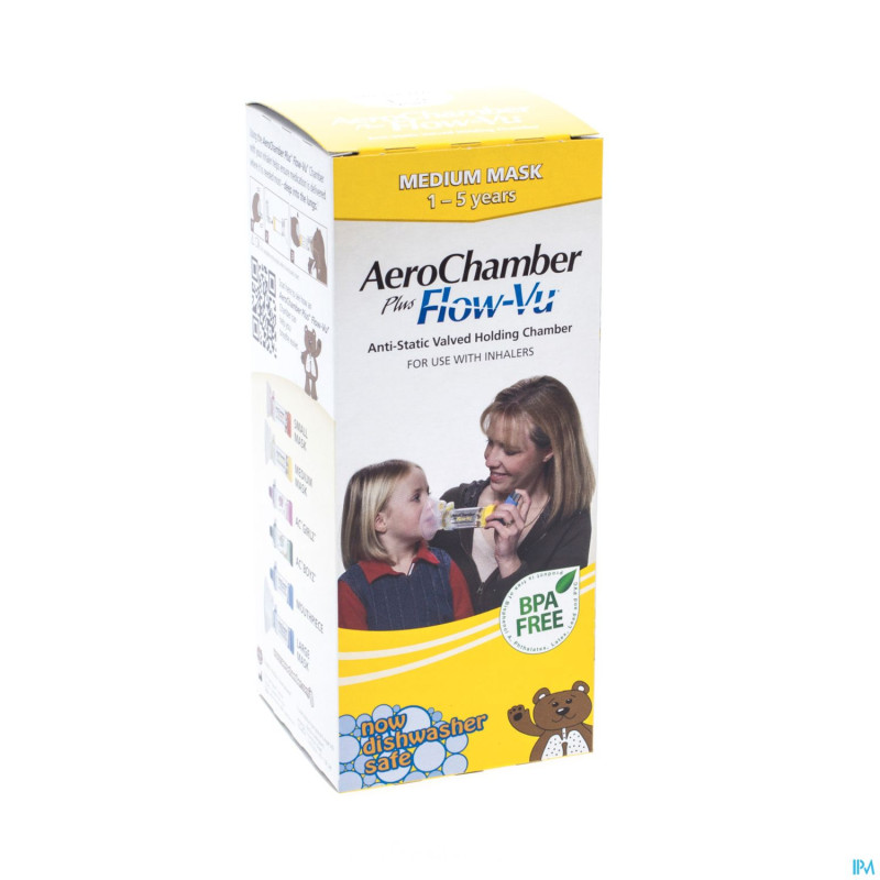 Aerochamber plus with flow-vu mask child
