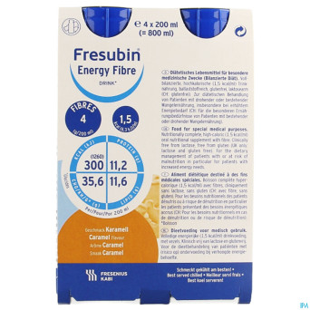 Fresubin energy fibre drink caramel    fl 4x200ml