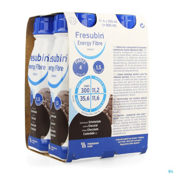 Fresubin energy fibre drink chocolat    fl 4x200ml