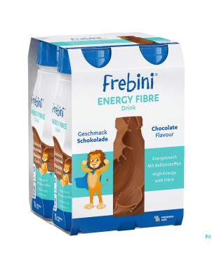 Frebini energy fibre drink enf chocolat fl 4x200ml
