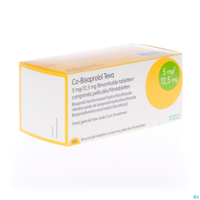 Co bisoprolol 5/12,5 teva comp 100