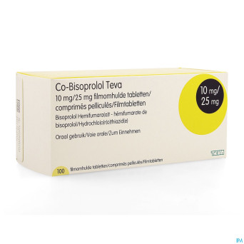 Co bisoprolol 10/25 teva comp 100