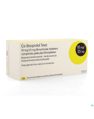 Co bisoprolol 10/25 teva comp 100