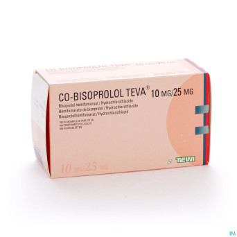 Co bisoprolol 10/25 teva comp 100
