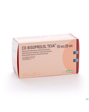 Co bisoprolol 10/25 teva comp 100