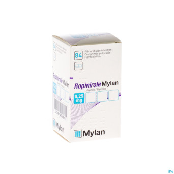 Ropinirole viatris 0,25mg comp pell 84