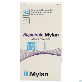 Ropinirole viatris 0,25mg comp pell 84