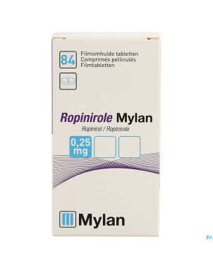 Ropinirole viatris 0,25mg comp pell 84