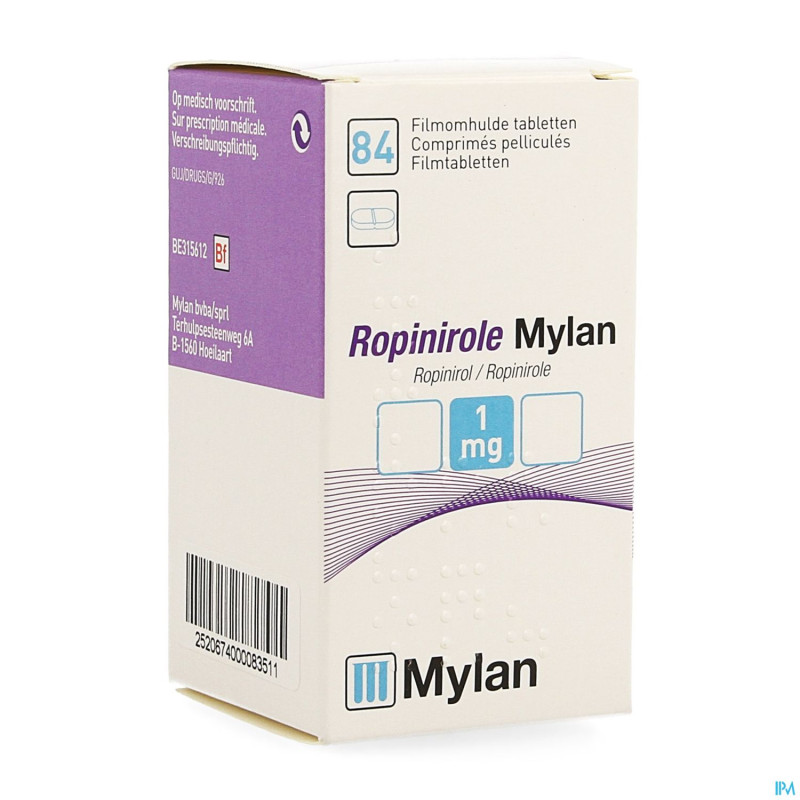 Ropinirole viatris 1mg comp 84