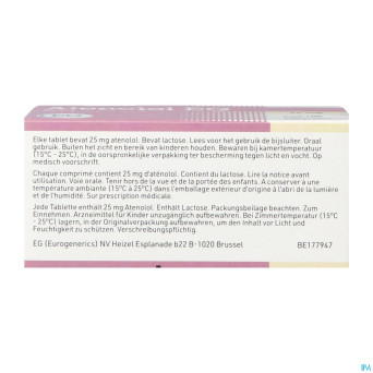 Atenolol eg comp 100x 25mg