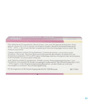 Atenolol eg comp 100x 25mg