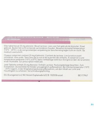 Atenolol eg comp 100x 25mg