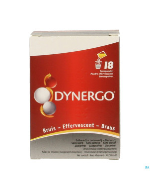Dynergo fraise pdr efferv. sach 18x2,8g