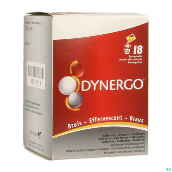 Dynergo fraise pdr efferv. sach 18x2,8g