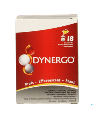 Dynergo fraise pdr efferv. sach 18x2,8g