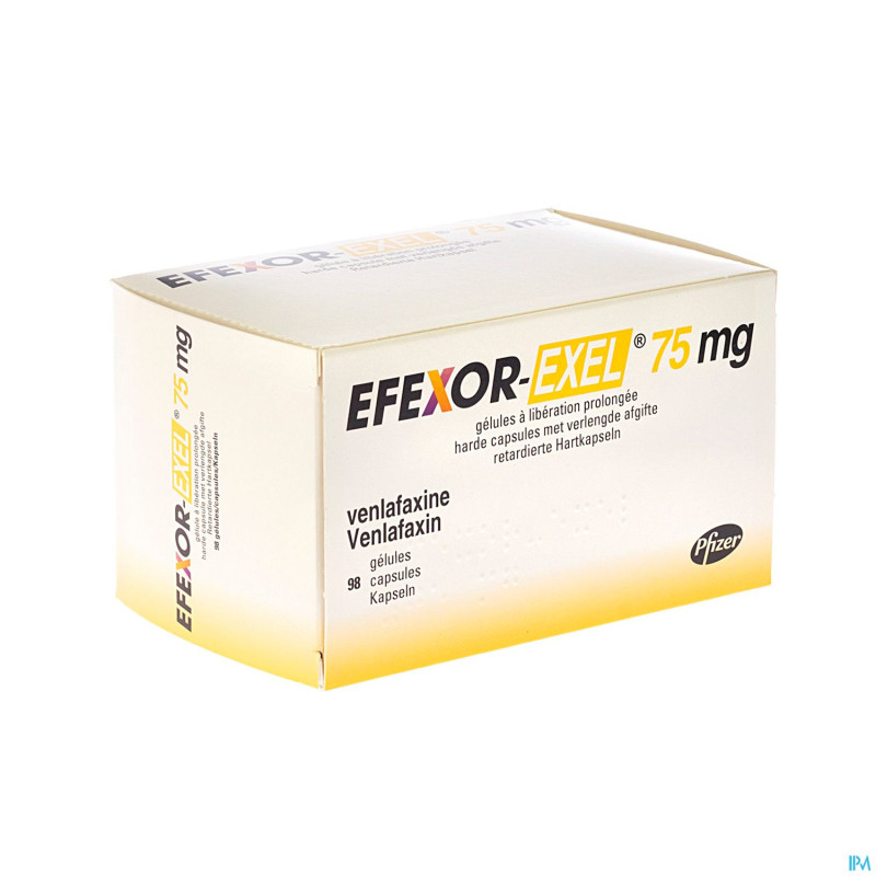 Efexor exel 75mg caps liberation prolonge 98