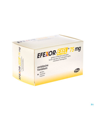 Efexor exel 75mg caps liberation prolonge 98