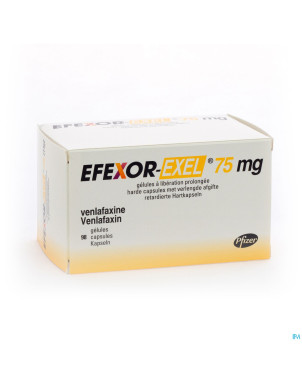 Efexor exel 75mg caps liberation prolonge 98