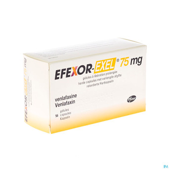 Efexor exel 75mg caps liberation prolonge 56