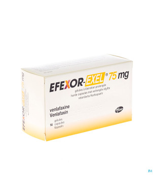 Efexor exel 75mg caps liberation prolonge 56
