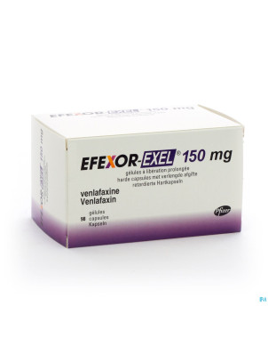 Efexor exel 150mg caps liberation prolonge 98