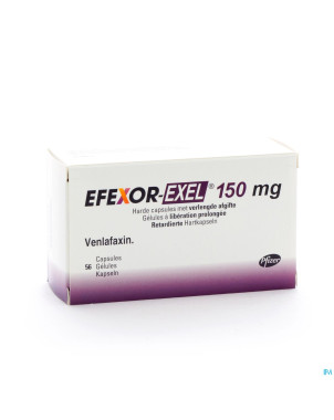 Efexor exel 150mg caps liberation prolonge 56