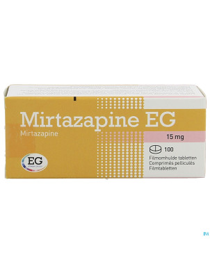 Mirtazapine eg 15mg comp pell 100x15 mg