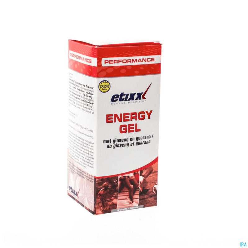 Etixx energy gel    sachet 10x50ml