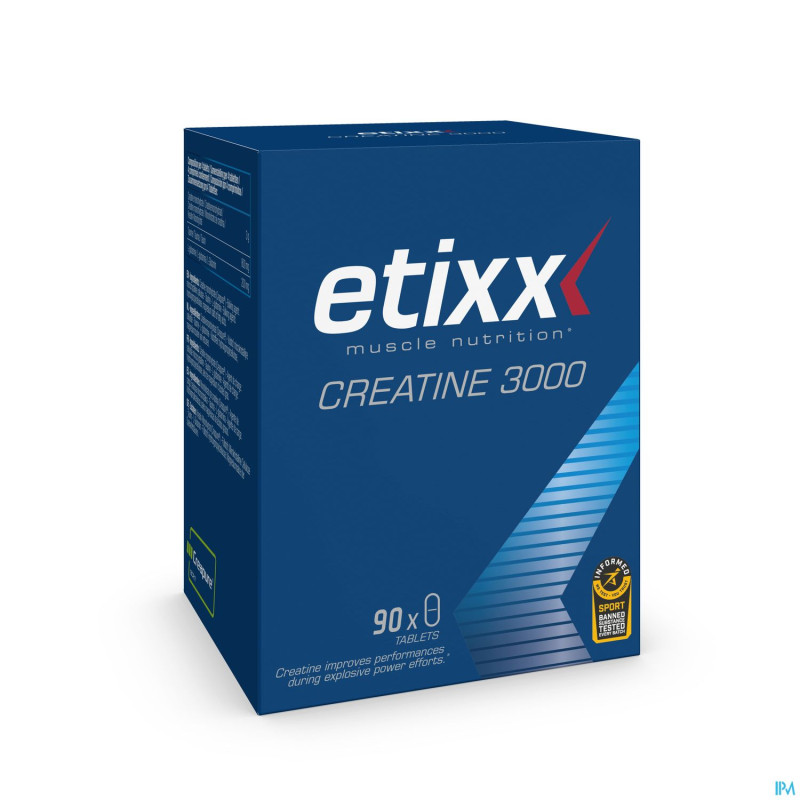 Etixx creatine 3000 + taurine tabl 90