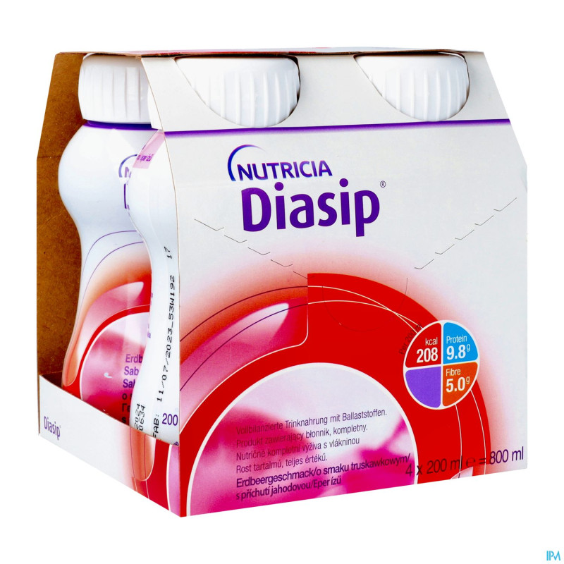 Diasip fraise    bouteille 4x200ml