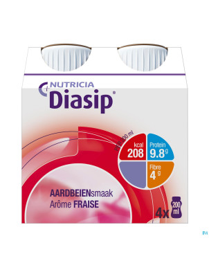 Diasip fraise    bouteille 4x200ml