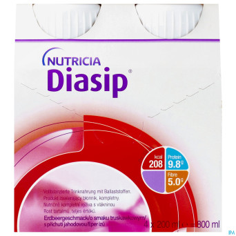 Diasip fraise    bouteille 4x200ml