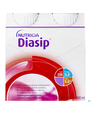 Diasip fraise    bouteille 4x200ml