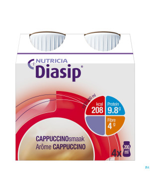 Diasip cappuccino bouteille 4x200ml