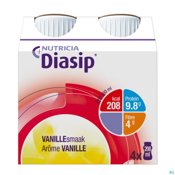 Diasip vanille    bouteille 4x200ml