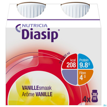 Diasip vanille    bouteille 4x200ml