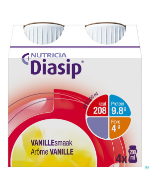 Diasip vanille    bouteille 4x200ml