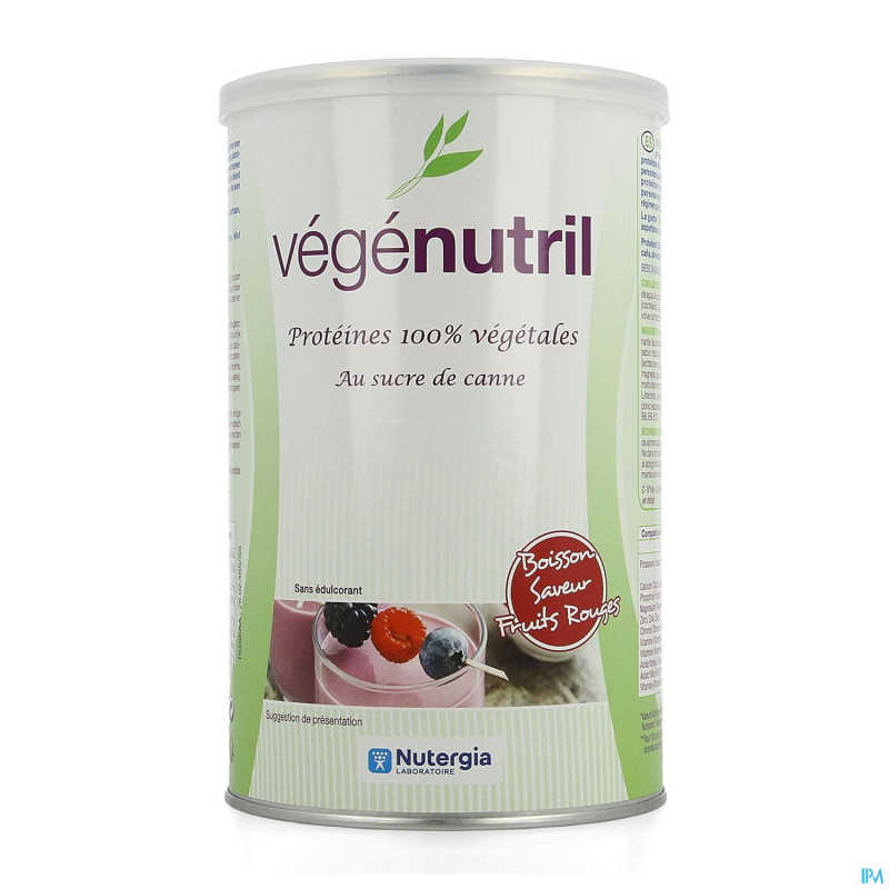 Vegenutril boisson fruits rouges pdr 300g