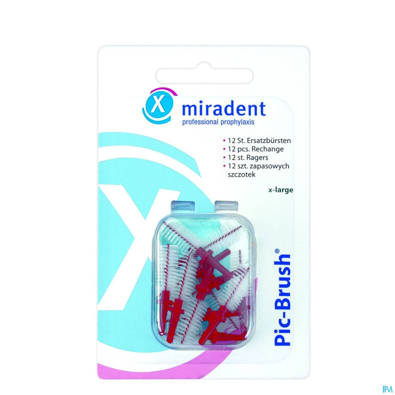 Miradent pic-brush brossette bordeaux 12