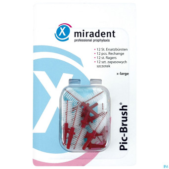 Miradent pic-brush brossette bordeaux 12