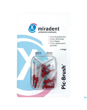 Miradent pic-brush brossette bordeaux 12