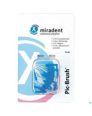 Miradent pic-brush brossette bleu 12