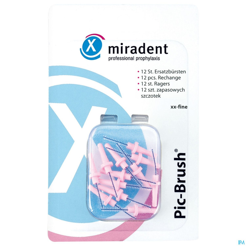 Miradent pic-brush brossette rose 12