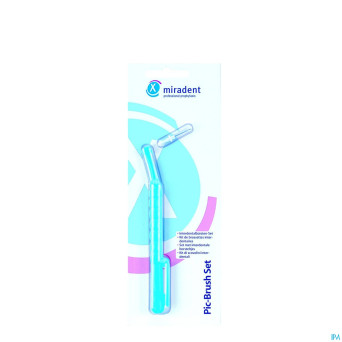 Miradent pic-brush manche bleu+brosette