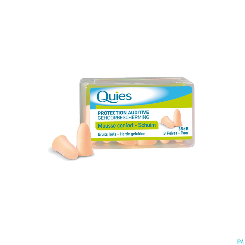 Quies protection auditive mousse chair 3 paires