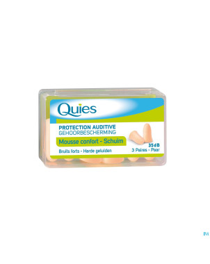 Quies protection auditive mousse chair 3 paires