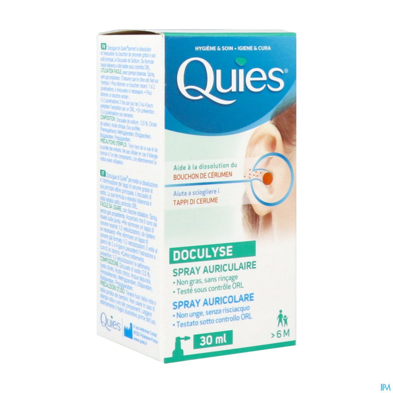 Quies doculyse a/bouchon cerumen spray    30ml