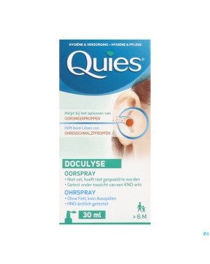 Quies doculyse a/bouchon cerumen spray    30ml