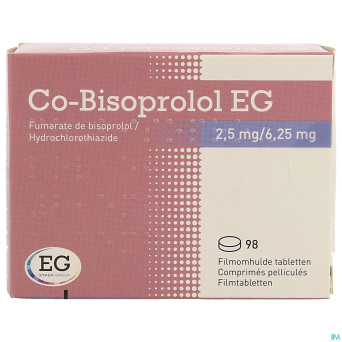 Co bisoprolol eg 2,5 mg/6,25 mg comp pell 98